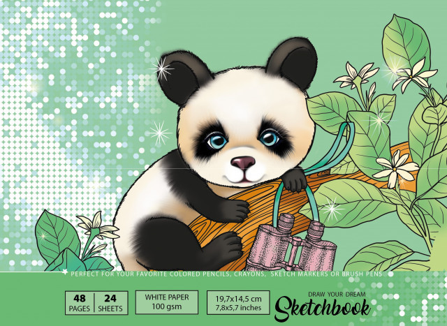 Скетчбук ASH 197х145 мм, 24 аркуші