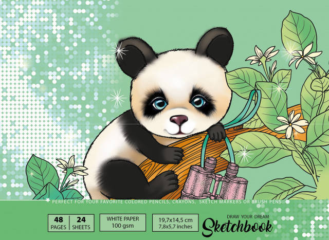 Скетчбук ASH 197х145 мм, 24 аркуші, фото 1