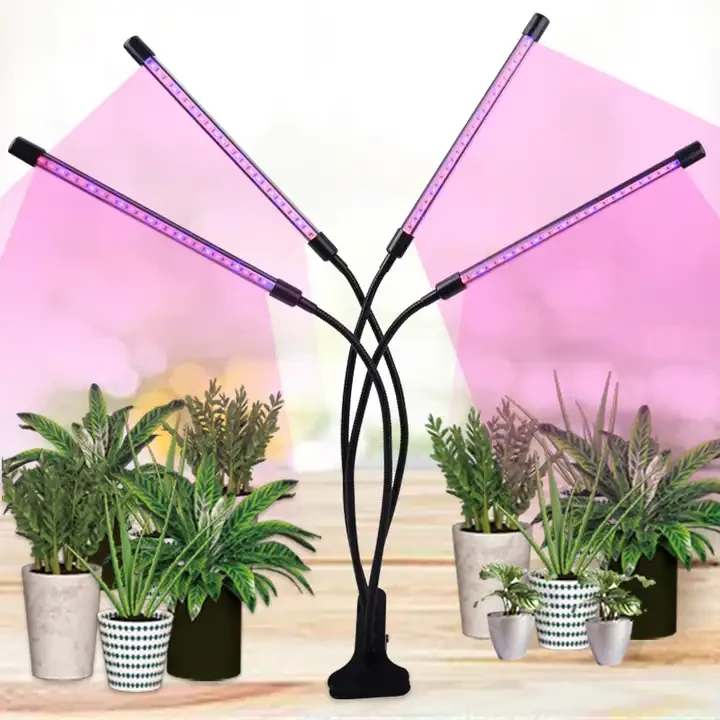 Світлодіодна фітолампа для рослин LED Plant Grow Light з таймером, чорна