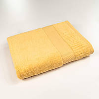 Махровое полотенце 50x90см Премиум качества Зеро Твист Бордюр 550г/м2 (Желтый)