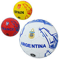 М'яч футбольний розмір5,ПУ1,4мм,ручна робота, 32панелі, 400-420г, 3види , в п/е /30/ 2500-276 irs