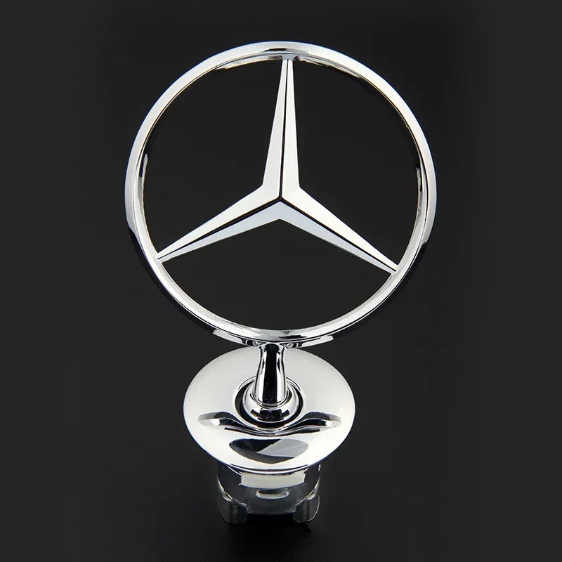 Значок на машину Mercedes - хромована емблема Мерседес, якісний автоаксесуар для заміни та реставрації