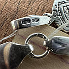 Чоловічий срібний комплект хрестик та ланцюжок бісмарк з чорнінням 925 проби, фото 8