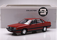 Коллекционная модель авто Audi 100 C3-1989, торнадо ярко красный Triple9 1:18