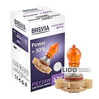 Лампа галогенная BREVIA PSY24W 12V 24W PG20/4 AMBER Power +30% CP