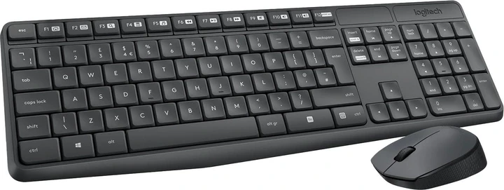 Комплект (клавіатура, мишка) бездротовий Logitech MK235 Grey USB (920-007931)