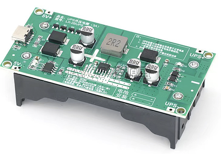 Модуль керування джерелом безперебійного живлення і заряду ДБЖ UPS - 5В 3А, працює від 2x18650, Туре-C, фото 1