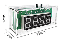 TJ-56-428 часы электронные с акриловым корпусом, зеленый экран. DIY набор для самостоятельной сборки