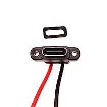 Роз'єм живлення / гніздо, водонепроникний кабель із вертикальними кріпленнями (вушка), 8.8 мм Type-C, фото 2