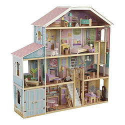 Дитячий ляльковий будиночок Grand View Mansion Dollhouse KidKraft 65954 із системою легкого складання EZ Kraft, World-of-Toys