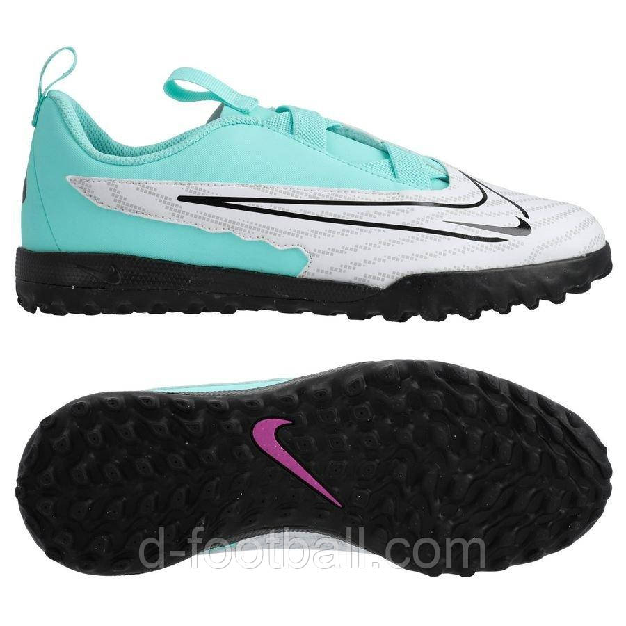 Дитячі сороконіжки Nike Phantom GX Academy TF Junior DD9557-300, Блакитний, Розмір (EU) — 38, фото 1