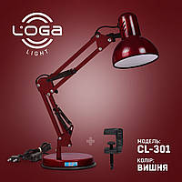 Настольная лампа Пантограф LOGA L-301 "Вишня" со сменным креплением