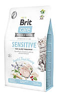 Сухой корм Brit Care Cat GF Insect для кошек с пищевой непереносимостью, с насекомыми и рыбой, 2 кг