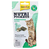 Витаминное лакомство GimCat Nutri Pockets для кошек, кошачья мята и мультивитамин, 60 г