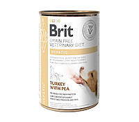 Влажный корм Brit GF VetDiet Hepatic для собак, для поддержки работы печени, индейка и горошек, 400 г