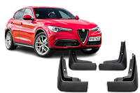 Брызговики модельные Alfa Romeo Stelvio 2017-> Комплект 4шт, комплект брызговиков перед+зад