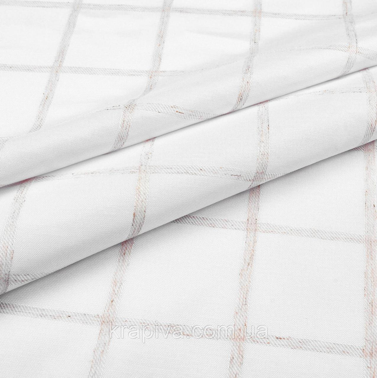 Скатертина святкова Преміум 140*80 см біла класична в клітинку, велика скатертина на стіл, раннер доріжка, фото 1