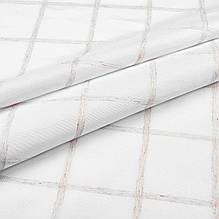 Скатертина святкова Преміум 140*80 см біла класична в клітинку, велика скатертина на стіл, раннер доріжка