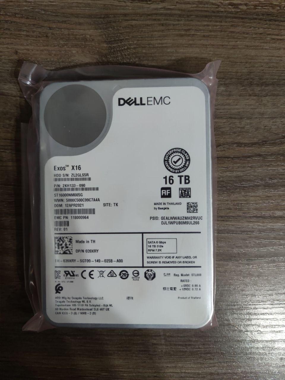 Жесткий диск Dell/Seagate Exos 16TB X16 (ST16000NM005G) - фото 1 - id-p2087023295