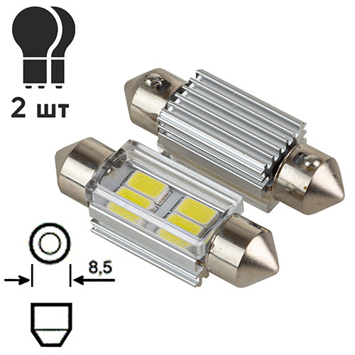 Лампа PULSO/софитные/LED SV8.5/T11x36mm/4 SMD-5730/9-18v/130Lm (LP-62036) - фото 2 - id-p2087009087