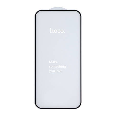 Захисне скло Hoco Full screen silk screen HD tempered glass set for iP15 Plus (G5) Black, фото 1