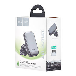 Холдер Hoco H24 Climber magnetic car holder (air outlet) Black Gray, фото 3