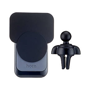 Холдер Hoco H24 Climber magnetic car holder (air outlet) Black Gray, фото 4