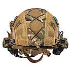 Шолом тактичний Fast Helmet NIJ IIIA + Навушники Earmor M32 MOD3 з чебурашкою + ліхтарик + кавер, фото 8