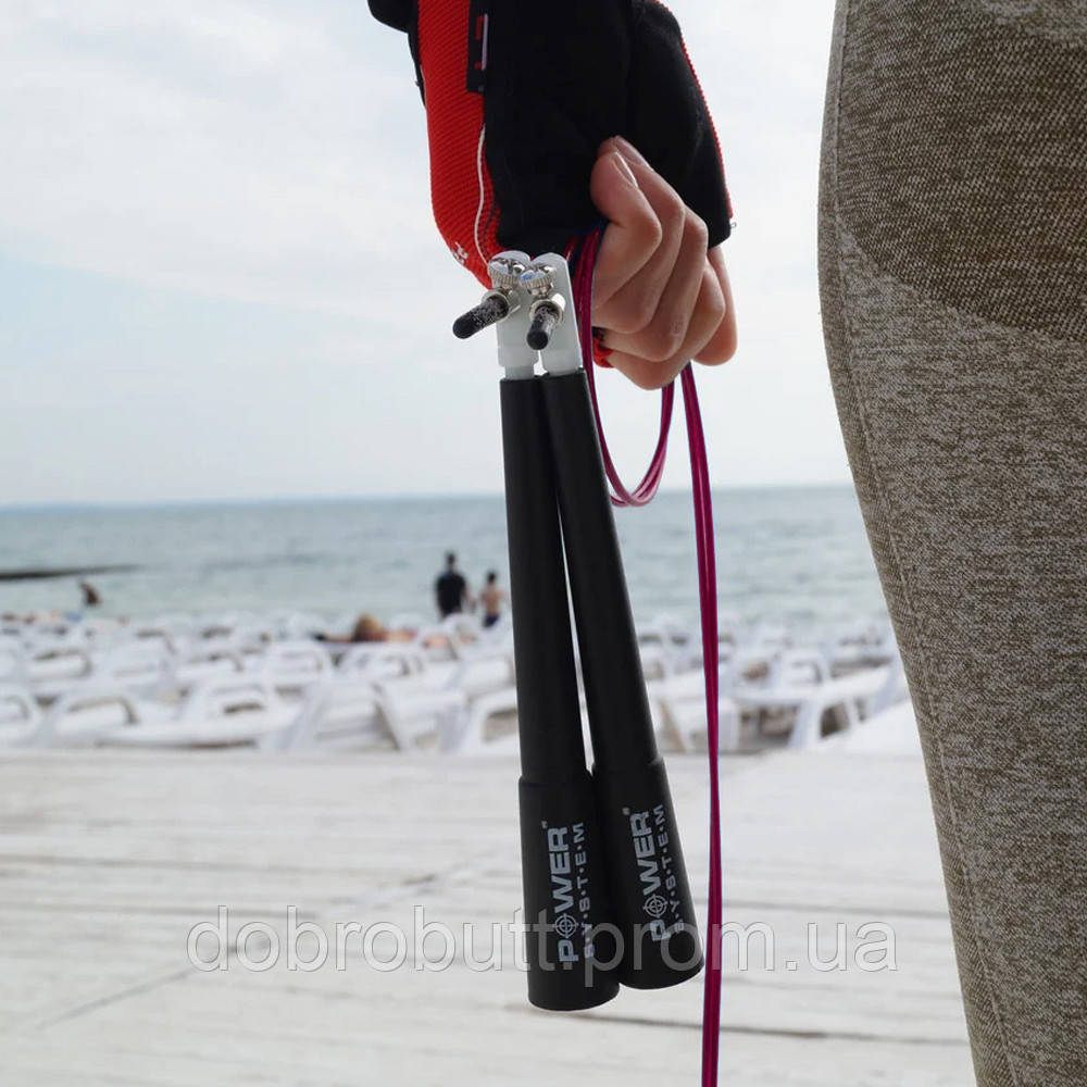 Скоростная скакалка Power System Ultra Speed Rope PS-4033 Red 2.8 м DT, код: 7545497 - фото 3 - id-p2087026903