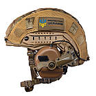 Шолом тактичний Fast TEAM WENDY Helmet NIJ IIIA + Навушники Earmor M31 MOD3 з чебурашкою + кавер, фото 2