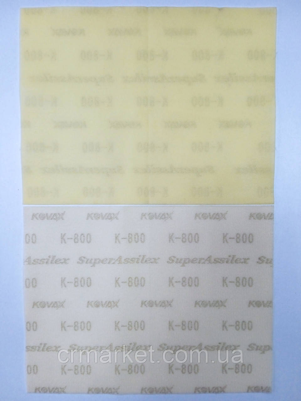 KOVAX Super Assilex, мікроабразивний матуючий лист, 1шт, K-800 (жовтий) 170*130мм, фото 1