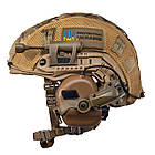 Шолом тактичний Fast TEAM WENDY Helmet NIJ IIIA + Навушники Earmor M31 MOD3 з чебурашкою + ліхтарик + кавер, фото 2