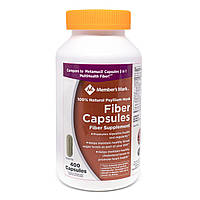 Способствует здоровью и регулярности пищеварения Member's Mark Fiber Capsules 400 капсул