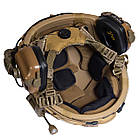 Шолом тактичний Fast TEAM WENDY Helmet NIJ IIIA + Навушники Earmor M31 MOD3 з чебурашкою + ліхтарик + кавер, фото 3