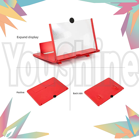 Червона Збільшувальна підставка 3D для екрана телефону  YU227, фото 2