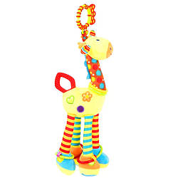 Дитяча розвиваюча м'яка іграшка-підвіска 2Life Жираф на коляску Жовтий n-11722