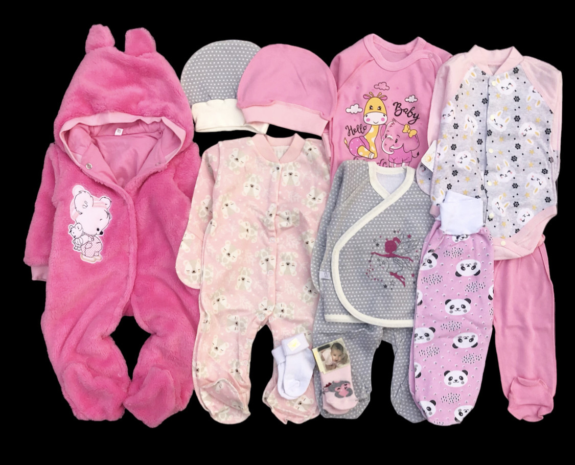 Гарний набір одягу для новонароджених дівчат, якісний одяг для немовлят, весна, зріст 62 см, бавовна
