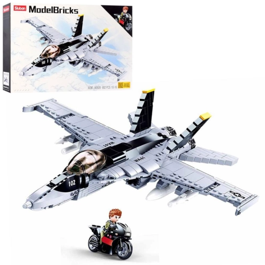 Конструктор Sluban Бойовий літак 682 деталі