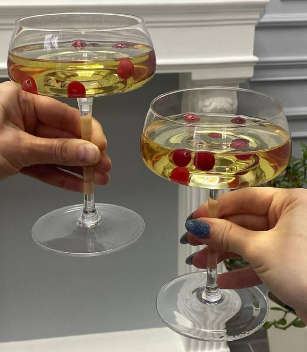 Набір бокалів для шампанського та коктейлів "Новий стиль", 6шт, 250мл