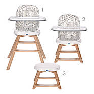 Стільчик для годування 3в1 Lorelli Napoli Pink Bears сидіння з поворотом на 360°, фото 8