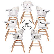 Стільчик для годування 3в1 Lorelli Napoli Pink Bears сидіння з поворотом на 360°, фото 9