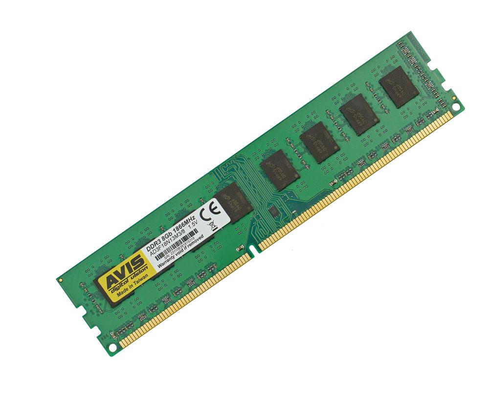 Оперативна пам'ять DDR3-1866 8Gb 1.5V для систем AMD PC3-14900 AVIS AD3F18N13M3/8