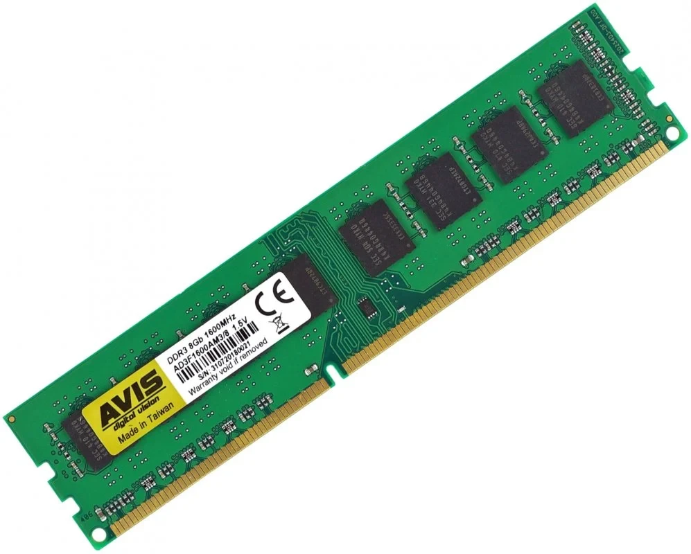 Оперативна пам'ять DDR3-1600 8Gb для систем AMD PC3-12800 AVIS AD3F1600AM3/8 8192MB