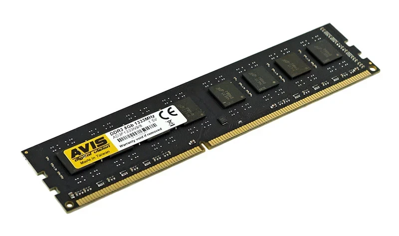 Оперативна пам'ять DDR3-1333 8Gb PC3-10600 AVIS AD3F1333N9/8 8192MB