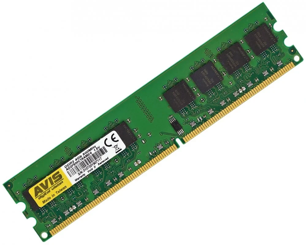 Оперативна пам'ять DDR2-800 4Gb для AMD систем PC2-6400 AVIS AD2F800C16AM2/4 4096MB