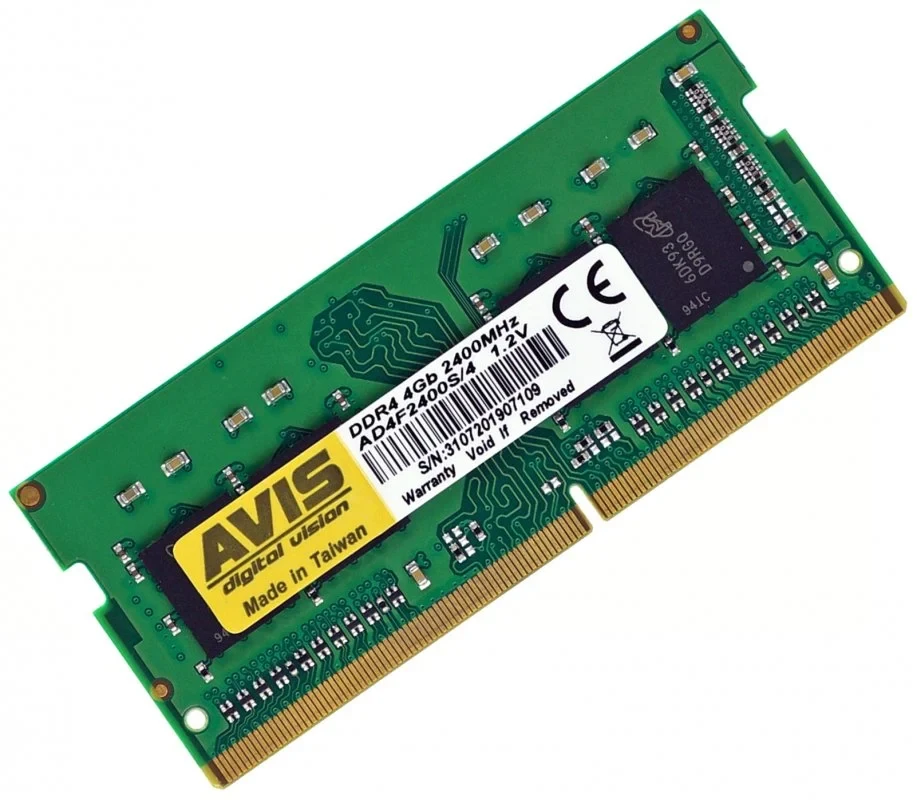 Оперативна пам'ять для ноутбука DDR4-2400 4Gb SODIMM PC4-19200 AVIS AD4F2400S/4 4096MB