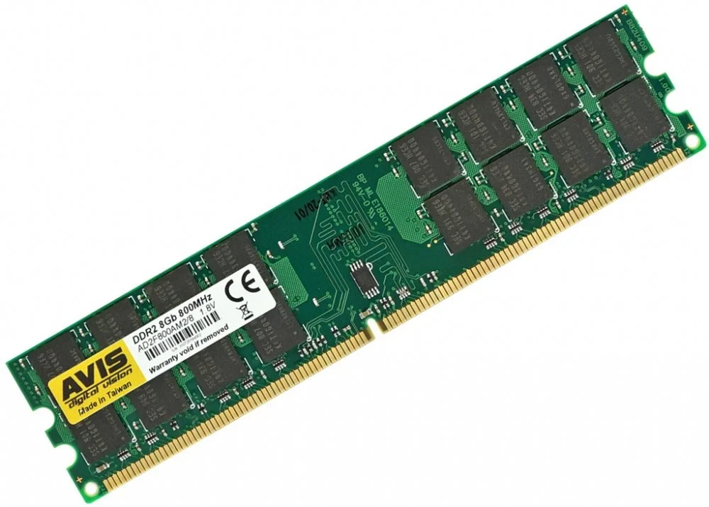 Оперативна пам'ять DDR2-800 8Gb для AMD систем PC2-6400 AVIS AD2F800AM2/8 8192MB