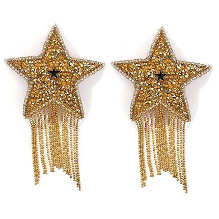 Постіс-зірки з бахромою JSY Nipple Sticker RT236112 Gold, стикери, фото 2