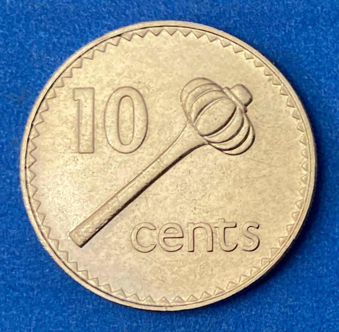 Монета Фіджі 10 центів 1997-2006 рр