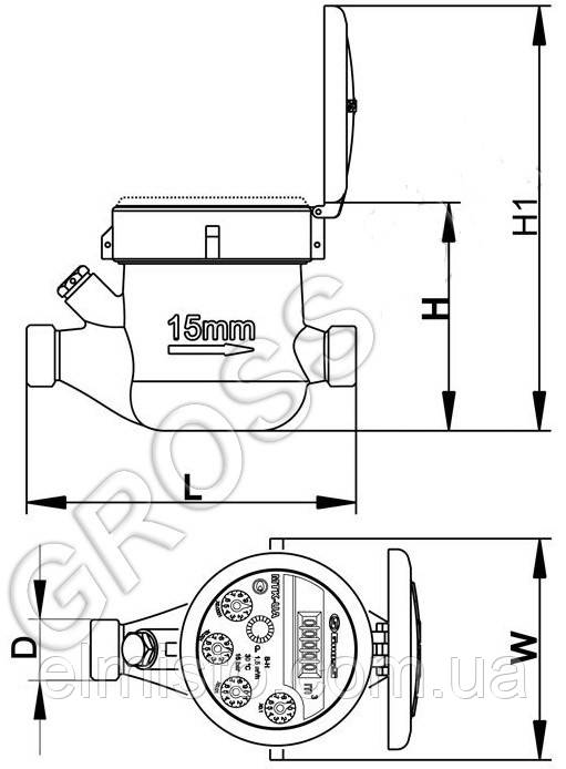 Купить cчетчики воды крыльчатые Gross MTK-UA